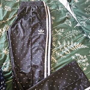 Adidas Black and White Track Pants